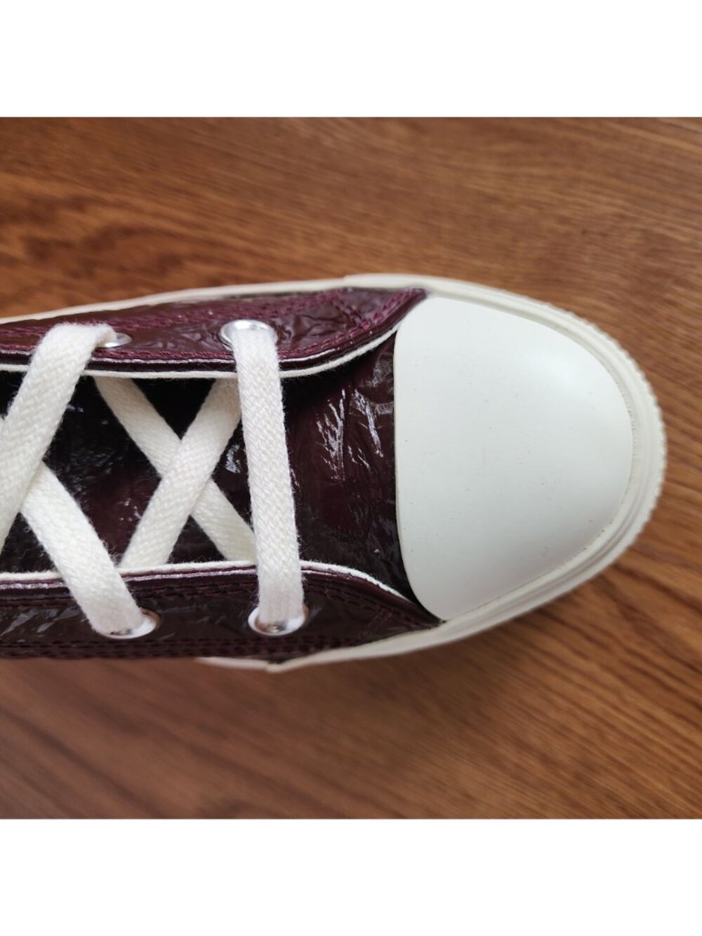 ⭐Converse Chuck 70 De Luxe Heel Crinkle Sz 8 Womens Boots Shoes Burgundy A13387C - Picture 10 of 11
